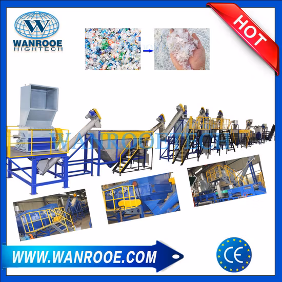 Horizontal Friction Pet Bottle Hot Steam Washing Plastic Floating Washer Machine