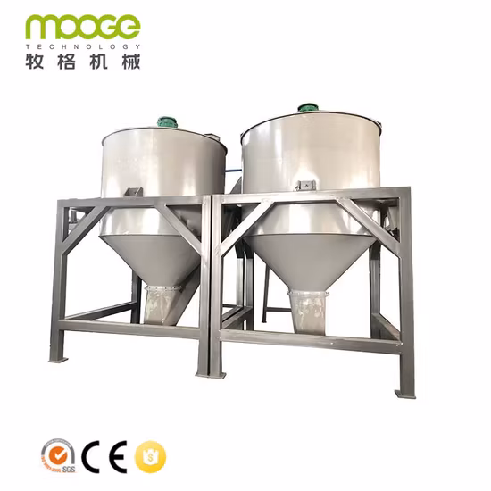 Residuos PP PE HDPE PET Flakes Tanque de lavado en caliente para reciclaje