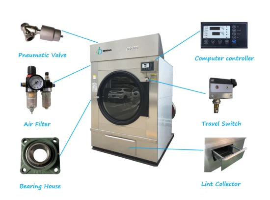 Máquina secadora de ropa industrial de gran promoción para hotel, hospital, servicio de lavandería